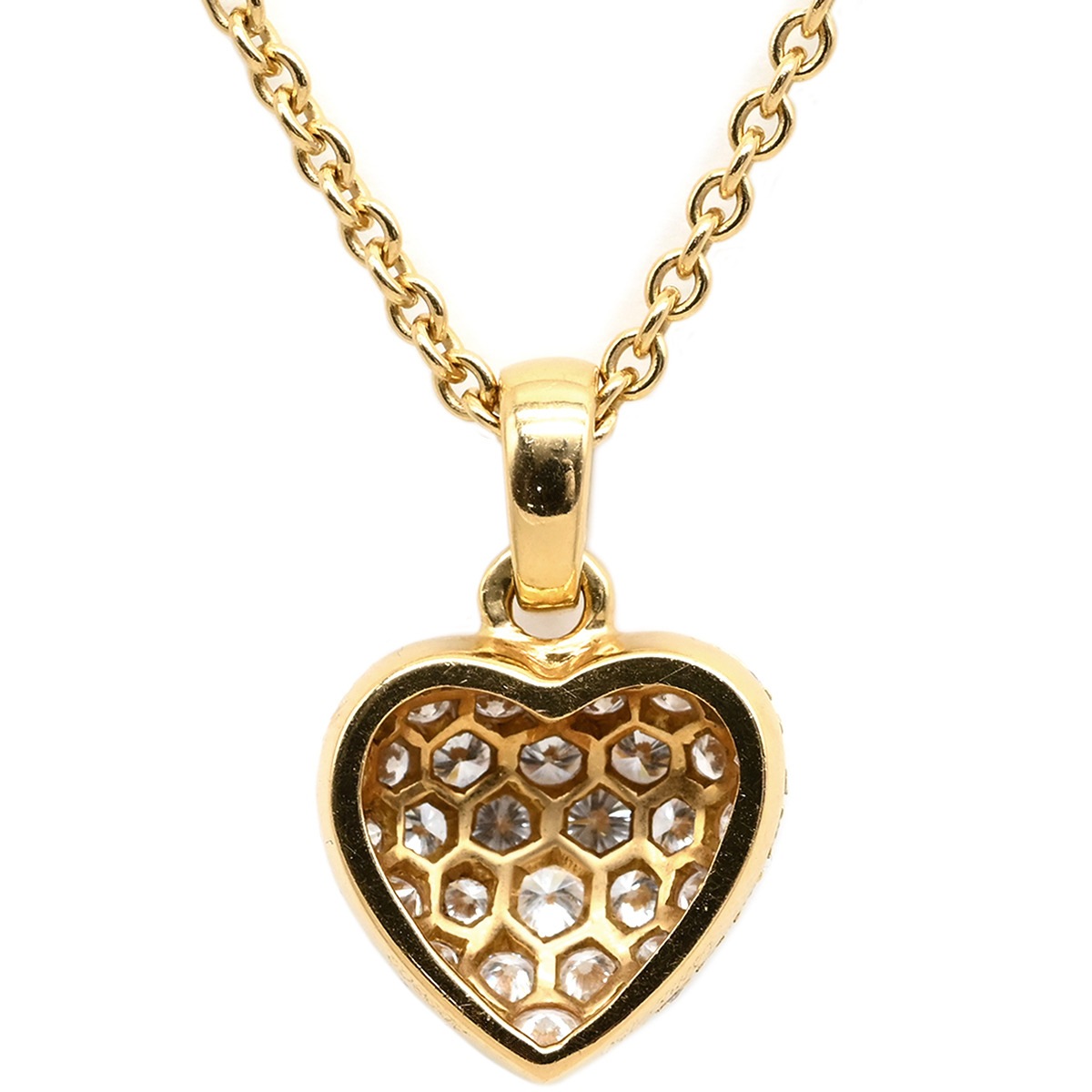 カルティエ Cartier ネックレス ハート パヴェダイヤ K18YG ダイヤモンド イエローゴールド K18YG 18金 【中古】 カルティエ Cartier ネックレス ハート パヴェダイヤ K18YG ダイヤモンド イエローゴールド K18YG 18金 【中古】