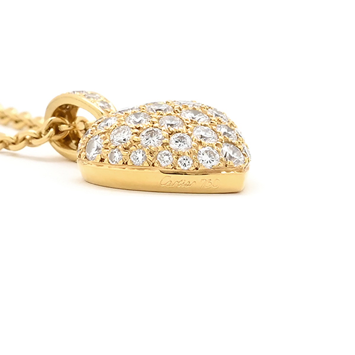 カルティエ Cartier ネックレス ハート パヴェダイヤ K18YG ダイヤモンド イエローゴールド K18YG 18金 【中古】 カルティエ Cartier ネックレス ハート パヴェダイヤ K18YG ダイヤモンド イエローゴールド K18YG 18金 【中古】