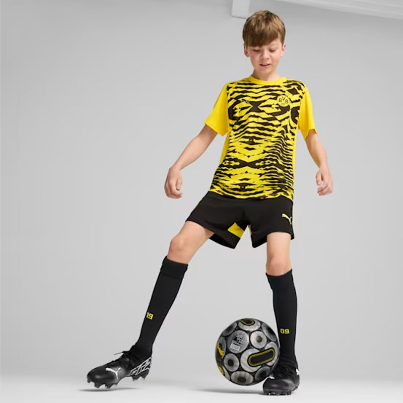 BVB キッズ ドルトムント 2024-25 プレマッチ 半袖 シャツ ジュニア サッカー レプリカウェア 24SS(777603)