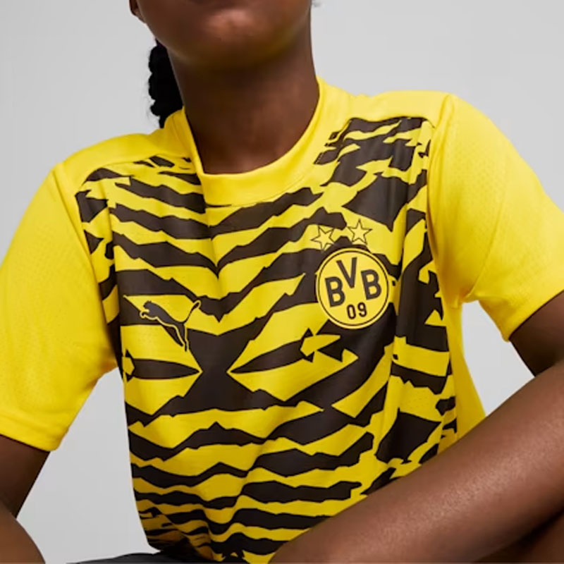 BVB キッズ ドルトムント 2024-25 プレマッチ 半袖 シャツ ジュニア サッカー レプリカウェア 24SS(777603)