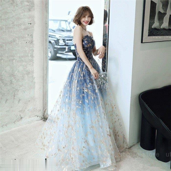 イブニングドレス 花嫁ドレス カラードレス ロングドレス 発表会 演奏会 ワンピース レディース パ