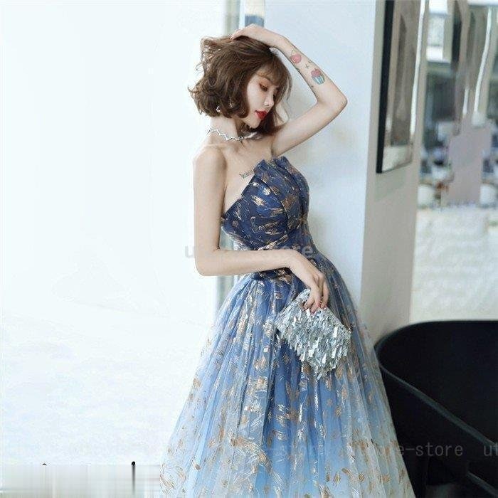 イブニングドレス 花嫁ドレス カラードレス ロングドレス 発表会 演奏会 ワンピース レディース パ