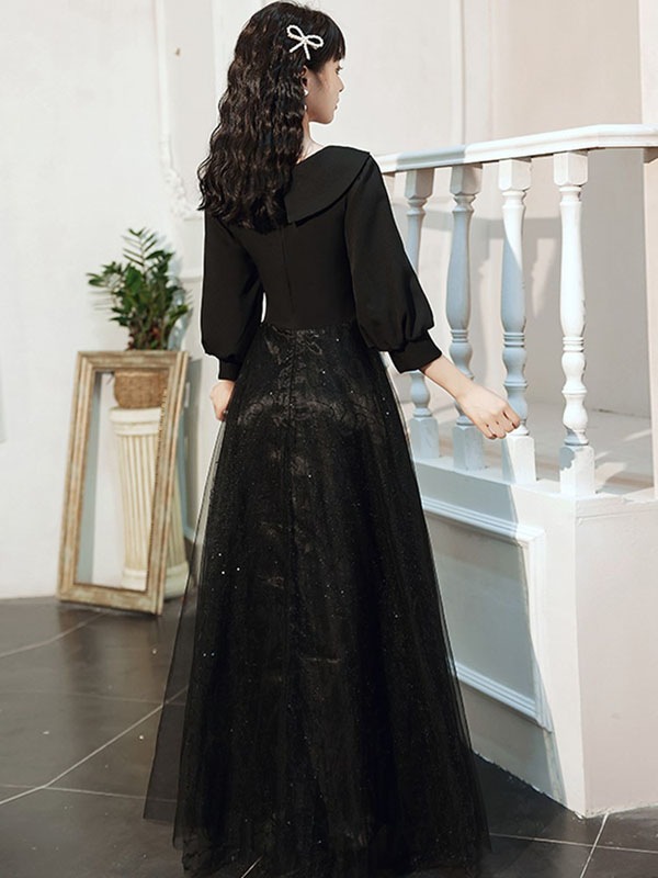 ウェディングドレス ウエディングドレス カラードレス ファスナー ブラック 8分袖 秋春 カクテルドレス ロングドレス パーティードレス 発表会ドレス 演奏会 ステージドレス フォマール 黒 イブニン ウェディングドレス ウエディングドレス カラードレス ファスナー ブラック 8分袖 秋春 カクテルドレス ロングドレス パーティードレス 発表会ドレス 演奏会 ステージドレス フォマール 黒 イブニン