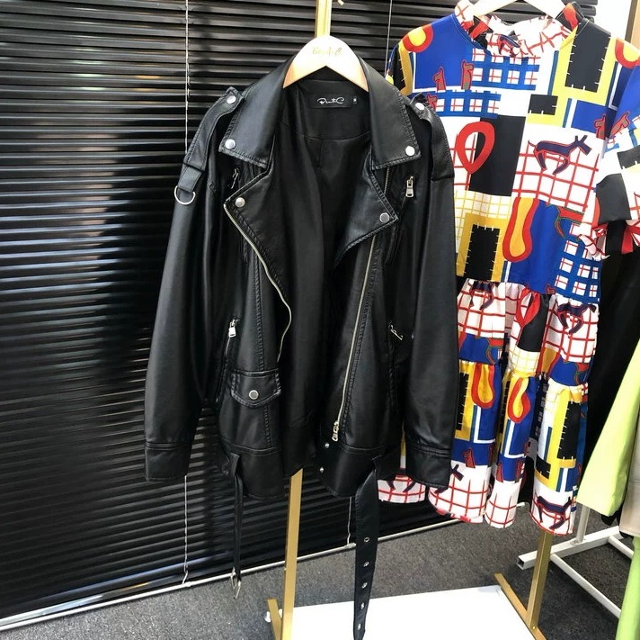 レザージャケット アウター ジャケット 上着 袖あり 長袖 Vネック 襟付き ベルト ファスナー ポケット 前開き レザー お得 かわいい 大人可愛い 大人 おしゃれ お洒落 かっこいい
