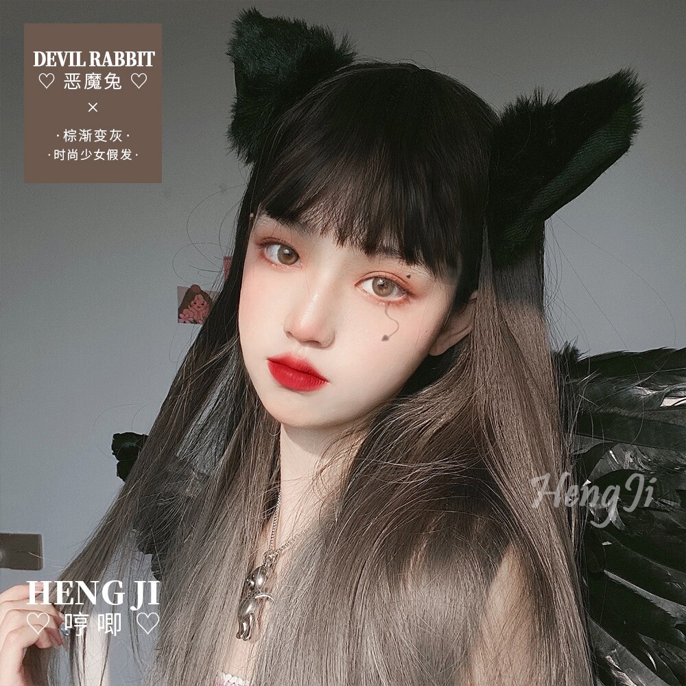 ウィッグ女性ロングナチュラルロリータロリータloデイリーリアルグラデーションJKガールフェイクヘア ウィッグ女性ロングナチュラルロリータロリータloデイリーリアルグラデーションJKガールフェイクヘア