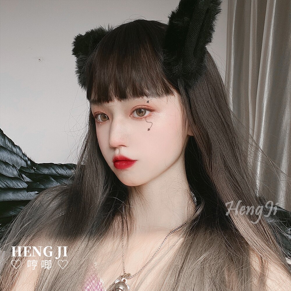 ウィッグ女性ロングナチュラルロリータロリータloデイリーリアルグラデーションJKガールフェイクヘア ウィッグ女性ロングナチュラルロリータロリータloデイリーリアルグラデーションJKガールフェイクヘア