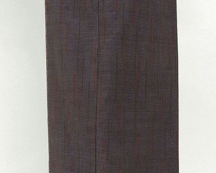 紬 正絹 おく玉 結城紬 亀甲絣縞模様 身丈169.5cm 裄丈64.5cm 手織結城紬 リサイクル 着物 b4008