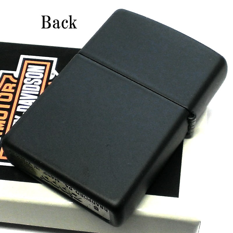 ZIPPO ハーレー ダビッドソン エンジン ロゴ マットブラック 黒 かっこいい ジッポライター 渋い おしゃれ メンズ プレゼント レディース ギフト