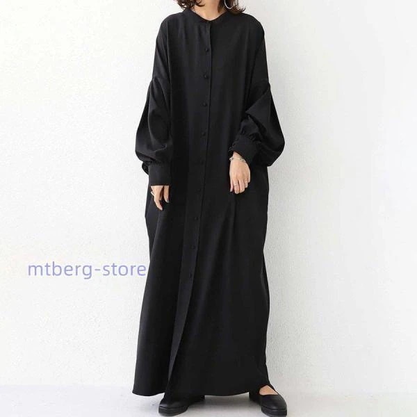 ワンピース レディース マキシワンピース 黒ワンピ 大きめ ゆったり おしゃれ 上品 きれいめ 丸首 長袖 秋冬 着痩せ 大きめ ロングワンピース 無地 シンプル ワンピース レディース マキシワンピース 黒ワンピ 大きめ ゆったり おしゃれ 上品 きれいめ 丸首 長袖 秋冬 着痩せ 大きめ ロングワンピース 無地 シンプル