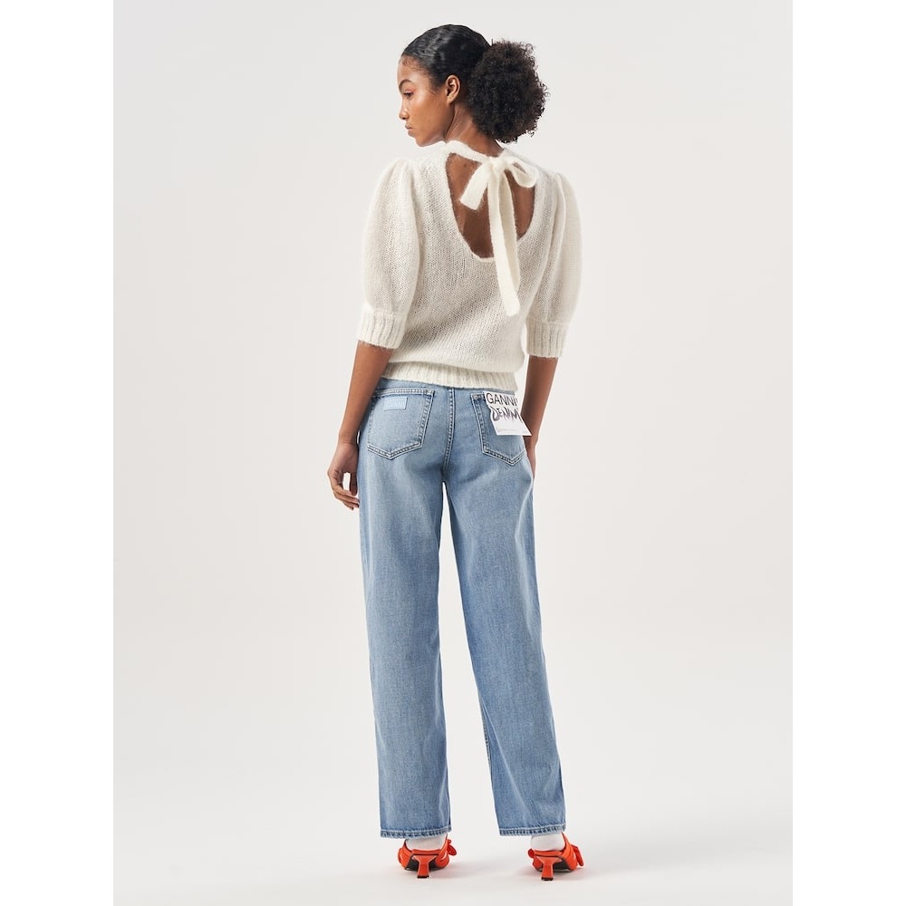 GANNI リジッドデニムイッツィー-スカイブルー QN4421D01Q GANNI リジッドデニムイッツィー-スカイブルー QN4421D01Q