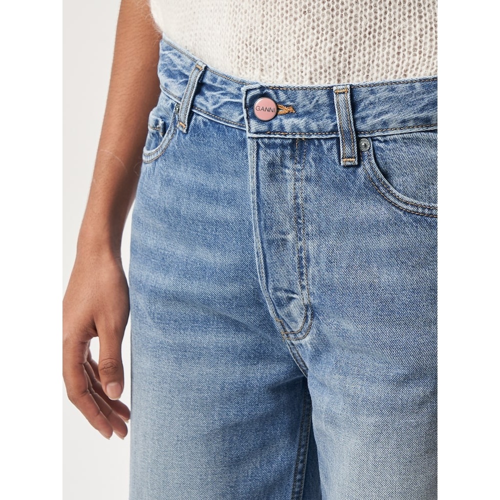 GANNI リジッドデニムイッツィー-スカイブルー QN4421D01Q GANNI リジッドデニムイッツィー-スカイブルー QN4421D01Q