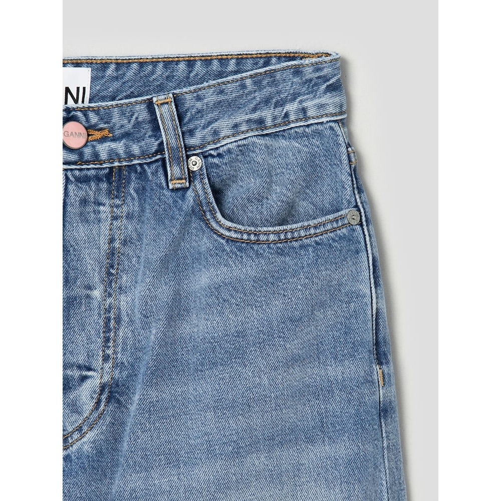 GANNI リジッドデニムイッツィー-スカイブルー QN4421D01Q GANNI リジッドデニムイッツィー-スカイブルー QN4421D01Q