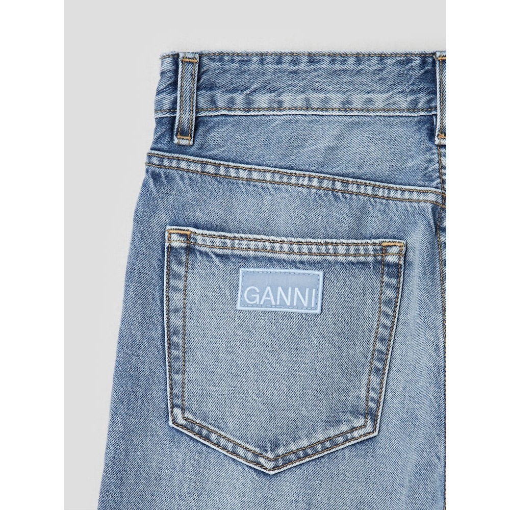 GANNI リジッドデニムイッツィー-スカイブルー QN4421D01Q GANNI リジッドデニムイッツィー-スカイブルー QN4421D01Q