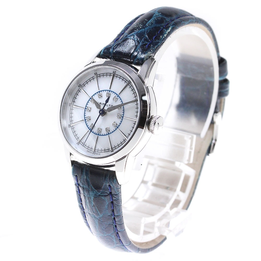 極美品 HAMILTON H403110 レイルロード 12Pダイヤ クォーツ ハミルトン HAMILTON H403110 レイルロード 12Pダイヤ クォーツ