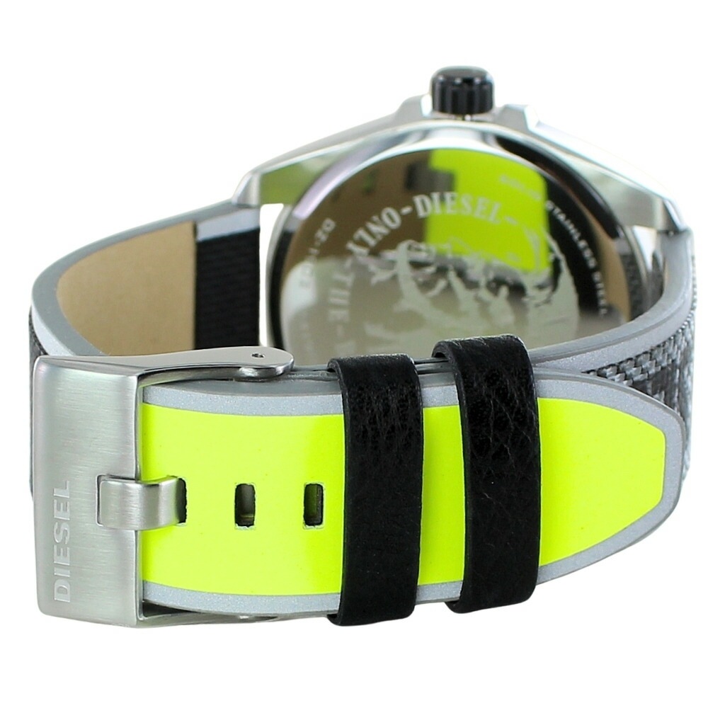 DEISEL ディーゼル 時計 メンズ 腕時計 手表 MS9 エムエスナイン 偏光ガラス グレー ネオンイエロー ナイロン レザー DZ1902 ビジネス 男性 誕生日ギフト 記念日 クリスマス プレ