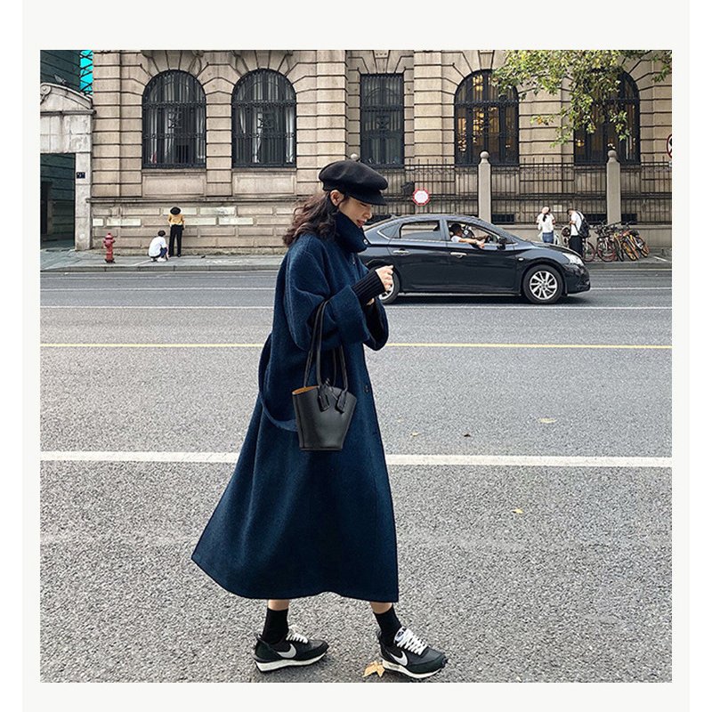 チェスターコート レディース 秋冬 40代 チェスターコート 黒 ロング丈 ラシャコートひざ下 厚手