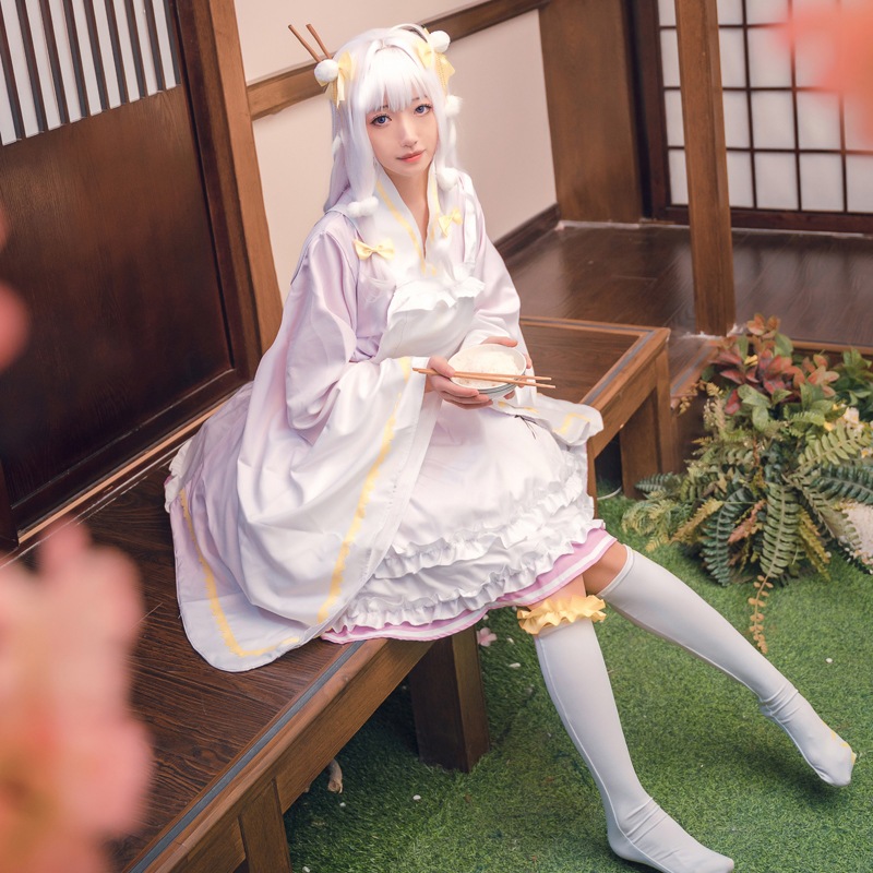 クッキングディメンションライスガールCOS服白米COS服コスプレパフォーマンス服 クッキングディメンションライスガールCOS服白米COS服コスプレパフォーマンス服