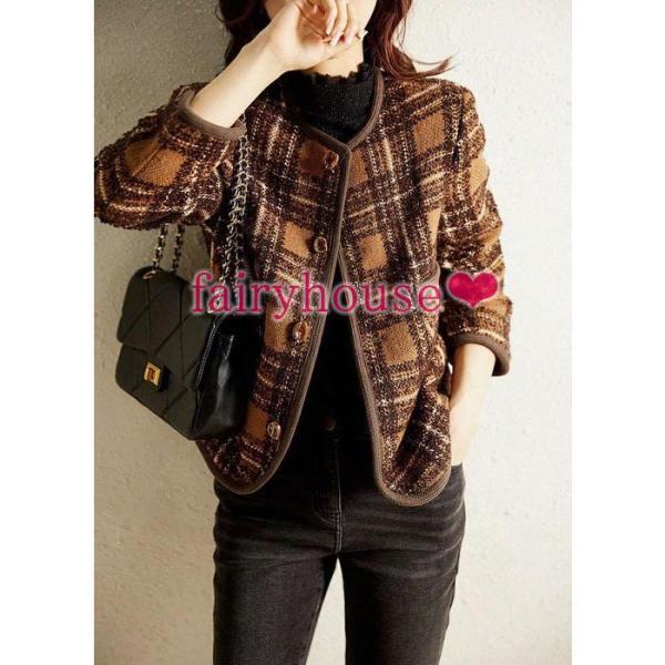 【急速出荷 2025年新作】ツイードジャケット レディース 40代 長袖ノーカラージャケット チェック柄 ショット丈ツイードコート 春コート 薄手アウター 秋服 韓国風 通勤OL 30代 50代 【急速出荷 2025年新作】ツイードジャケット レディース 40代 長袖ノーカラージャケット チェック柄 ショット丈ツイードコート 春コート 薄手アウター 秋服 韓国風 通勤OL 30代 50代