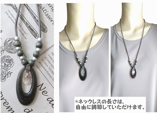 Qoo10] flower storm レザーネックレス 上質チャーム使いの大人