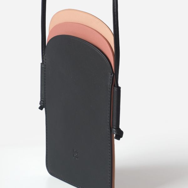 dudubags スリム スマホショルダー ブラック ピンク 牛革 かわいい スマホポーチ レザー スマホポシェット レディース 縦型 正規品_7