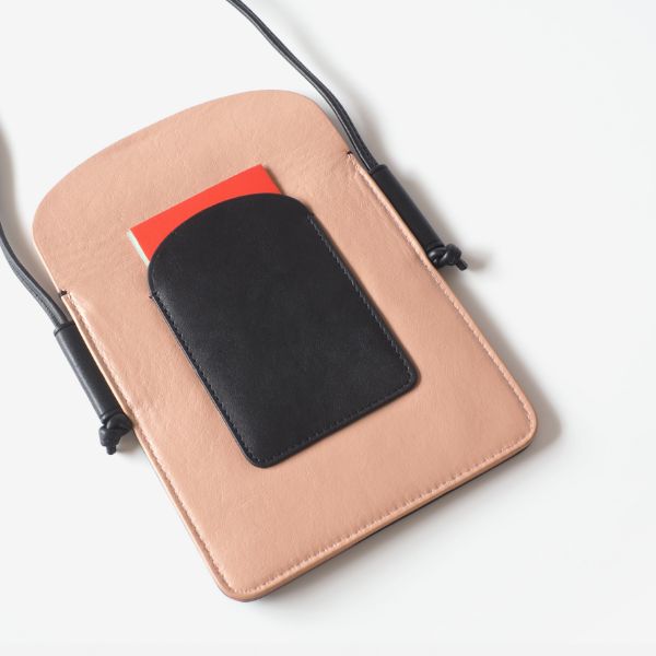 dudubags スリム スマホショルダー ブラック ピンク 牛革 かわいい スマホポーチ レザー スマホポシェット レディース 縦型 正規品_9