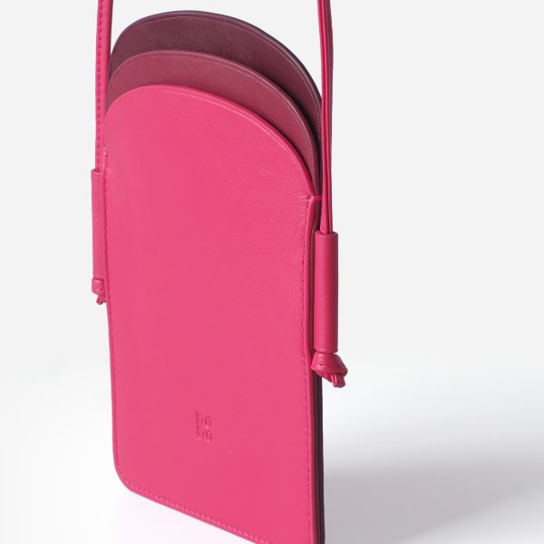 dudubags スリム スマホショルダー ブラック ピンク 牛革 かわいい スマホポーチ レザー スマホポシェット レディース 縦型 正規品_11