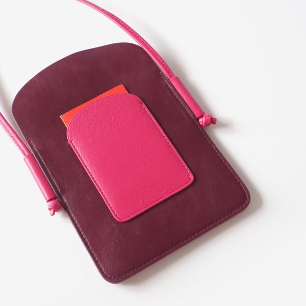 dudubags スリム スマホショルダー ブラック ピンク 牛革 かわいい スマホポーチ レザー スマホポシェット レディース 縦型 正規品_13
