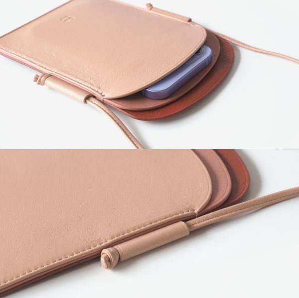 dudubags スリム スマホショルダー ブラック ピンク 牛革 かわいい スマホポーチ レザー スマホポシェット レディース 縦型 正規品_16