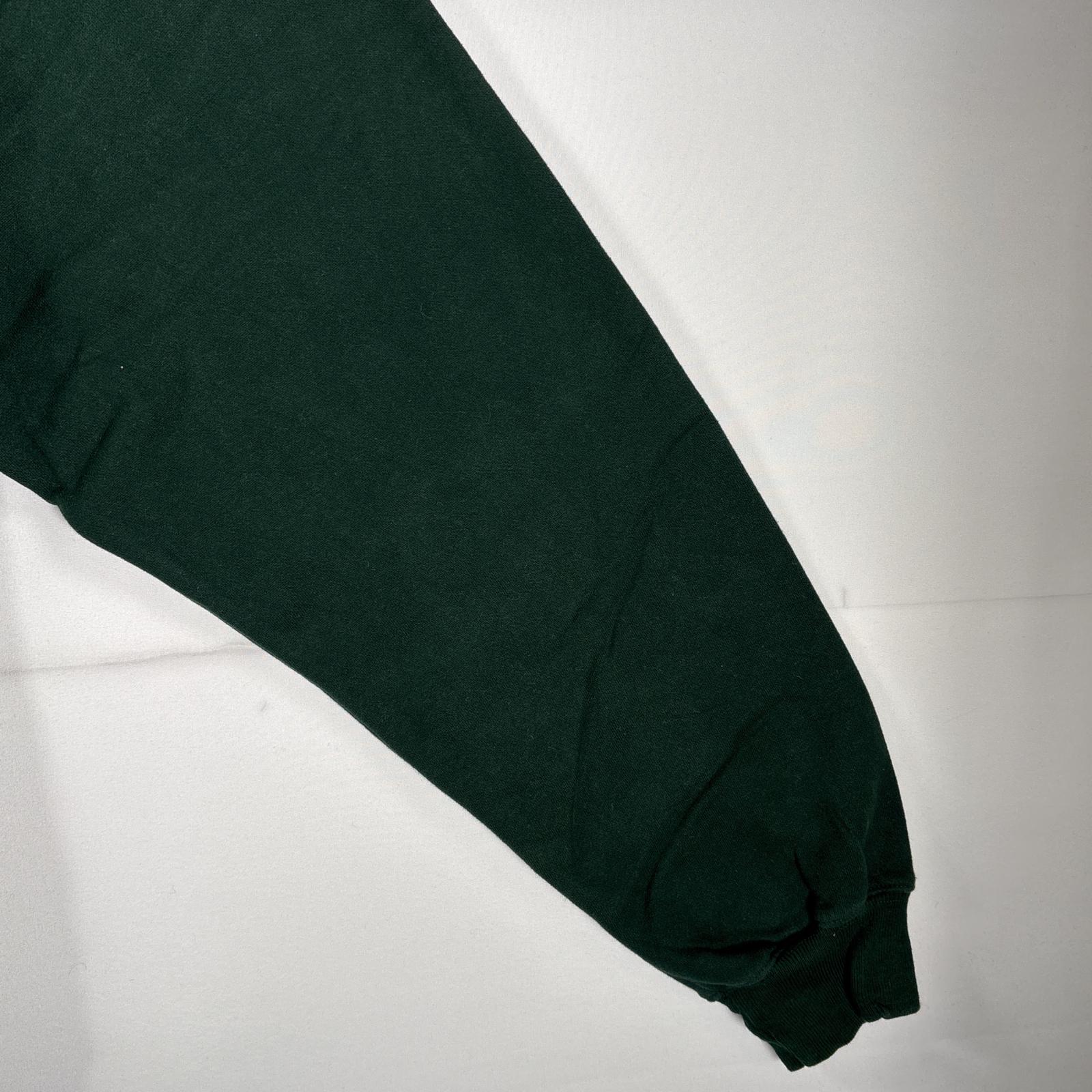 古着 90s/90年代 スウェット クルーネック 前Vガゼット ワンポイントロゴ刺繍 M グリーン メンズ 古着 90s/90年代 スウェット クルーネック 前Vガゼット ワンポイントロゴ刺繍 M グリーン メンズ