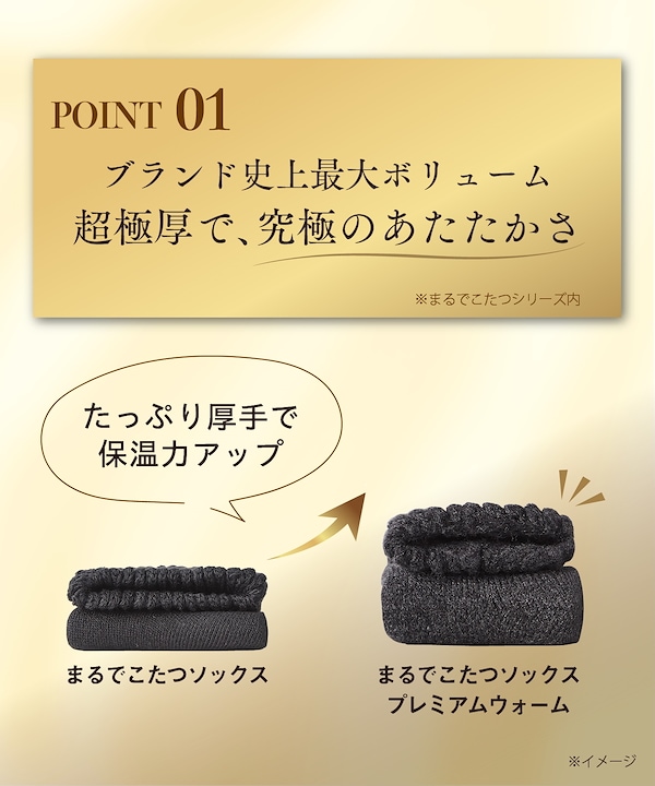 Qoo10 靴下サプリ まるでこたつ プレミアムウォーム 無地