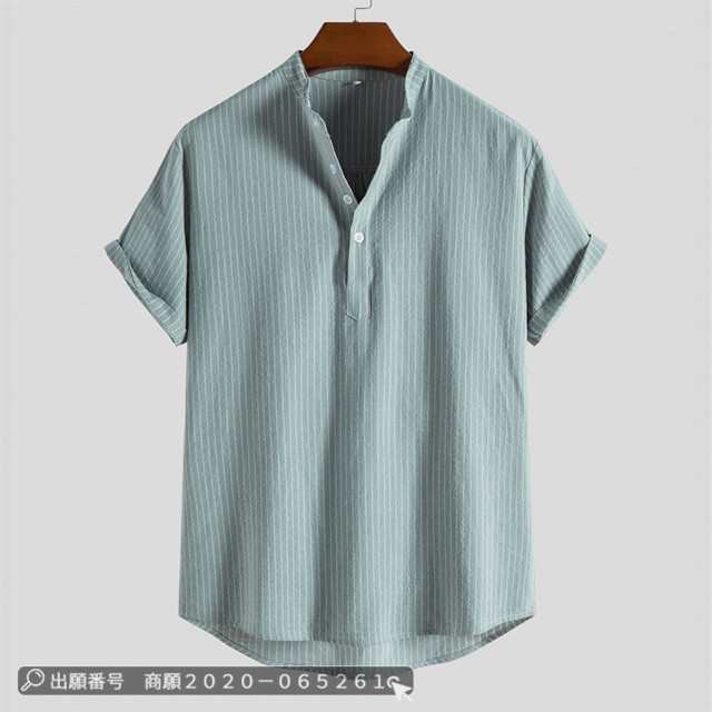 最安挑戦 春新作 新作 送料無料 メンズシャツ ストライプシャツ スタンドカラー 半袖シャツ 夏 涼しい 通勤 通学 ゆったり プルオーバートップス 夏物 カジュアルシャツ 五分袖 ボタン付き おしゃ 最安挑戦 春新作 新作 送料無料 メンズシャツ ストライプシャツ スタンドカラー 半袖シャツ 夏 涼しい 通勤 通学 ゆったり プルオーバートップス 夏物 カジュアルシャツ 五分袖 ボタン付き おしゃ