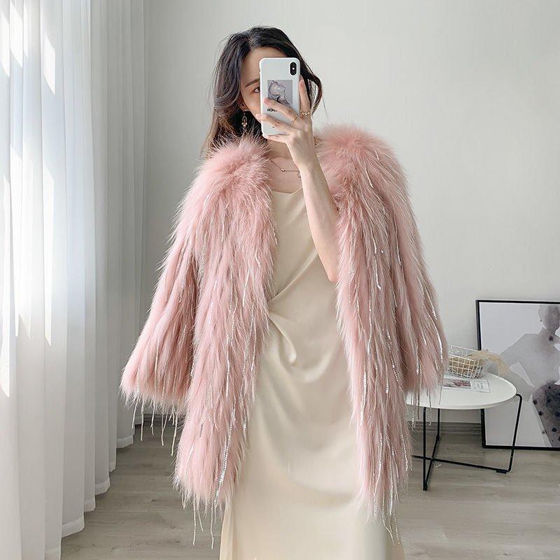 【送料無料】レディースファッションファーの女性のジャケット短いタッセル織物モデル若い豪華なジャケット通勤インス 【送料無料】レディースファッションファーの女性のジャケット短いタッセル織物モデル若い豪華なジャケット通勤インス