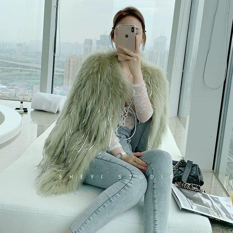 【送料無料】レディースファッションファーの女性のジャケット短いタッセル織物モデル若い豪華なジャケット通勤インス 【送料無料】レディースファッションファーの女性のジャケット短いタッセル織物モデル若い豪華なジャケット通勤インス