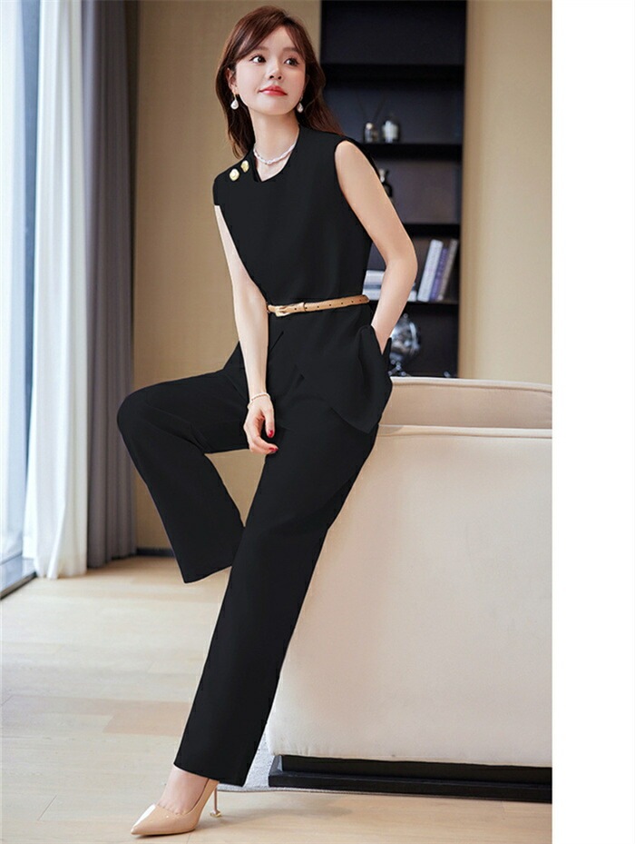 セットアップ パンツスーツ セレモニー レディース ノースリーブ ジレ 夏 春 秋 2点セット 上下セット タンク パンツ きれいめ ハイウェストスカート スーツ 洗える カジュアル フォーマル 面接 セットアップ パンツスーツ セレモニー レディース ノースリーブ ジレ 夏 春 秋 2点セット 上下セット タンク パンツ きれいめ ハイウェストスカート スーツ 洗える カジュアル フォーマル 面接