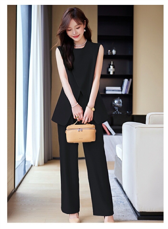 セットアップ パンツスーツ セレモニー レディース ノースリーブ ジレ 夏 春 秋 2点セット 上下セット タンク パンツ きれいめ ハイウェストスカート スーツ 洗える カジュアル フォーマル 面接 セットアップ パンツスーツ セレモニー レディース ノースリーブ ジレ 夏 春 秋 2点セット 上下セット タンク パンツ きれいめ ハイウェストスカート スーツ 洗える カジュアル フォーマル 面接