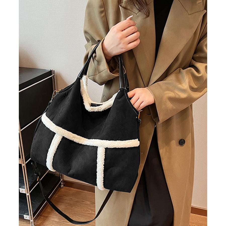 【本日限定 】バッグ トートバッグ スエード調ショルダーバッグ