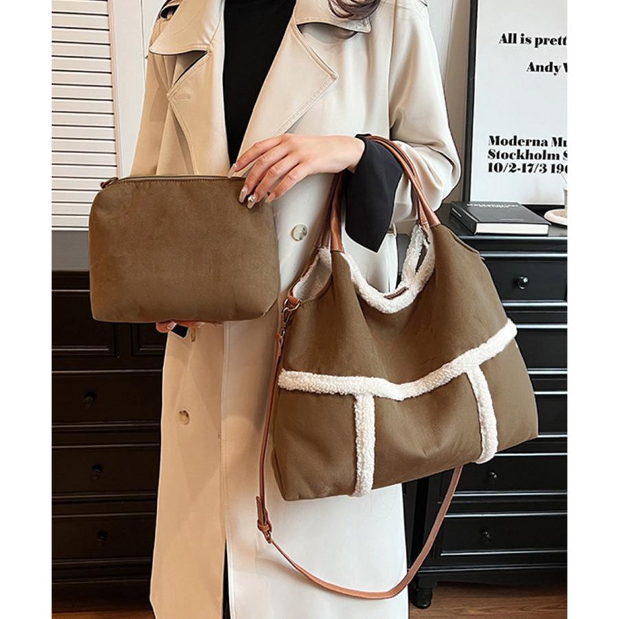 【本日限定 】バッグ トートバッグ スエード調ショルダーバッグ