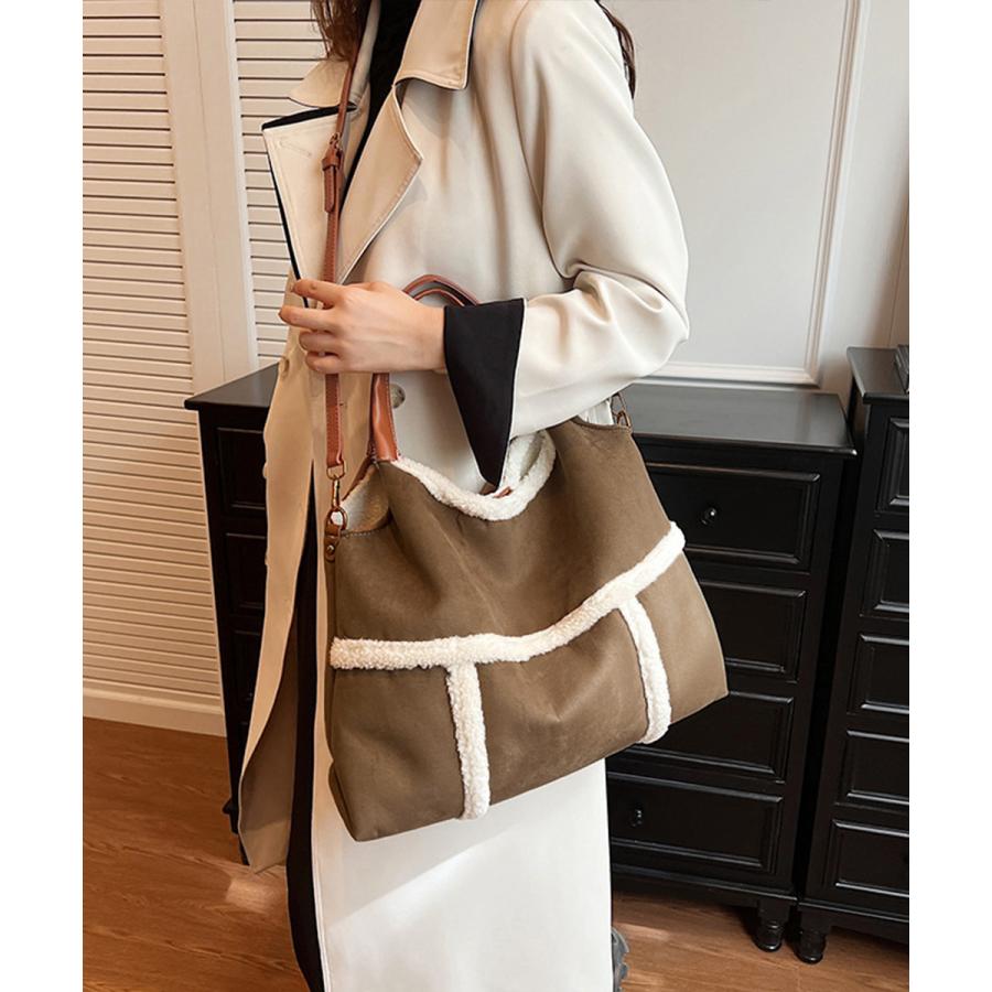 【本日限定 】バッグ トートバッグ スエード調ショルダーバッグ