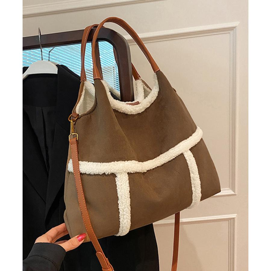 【本日限定 】バッグ トートバッグ スエード調ショルダーバッグ