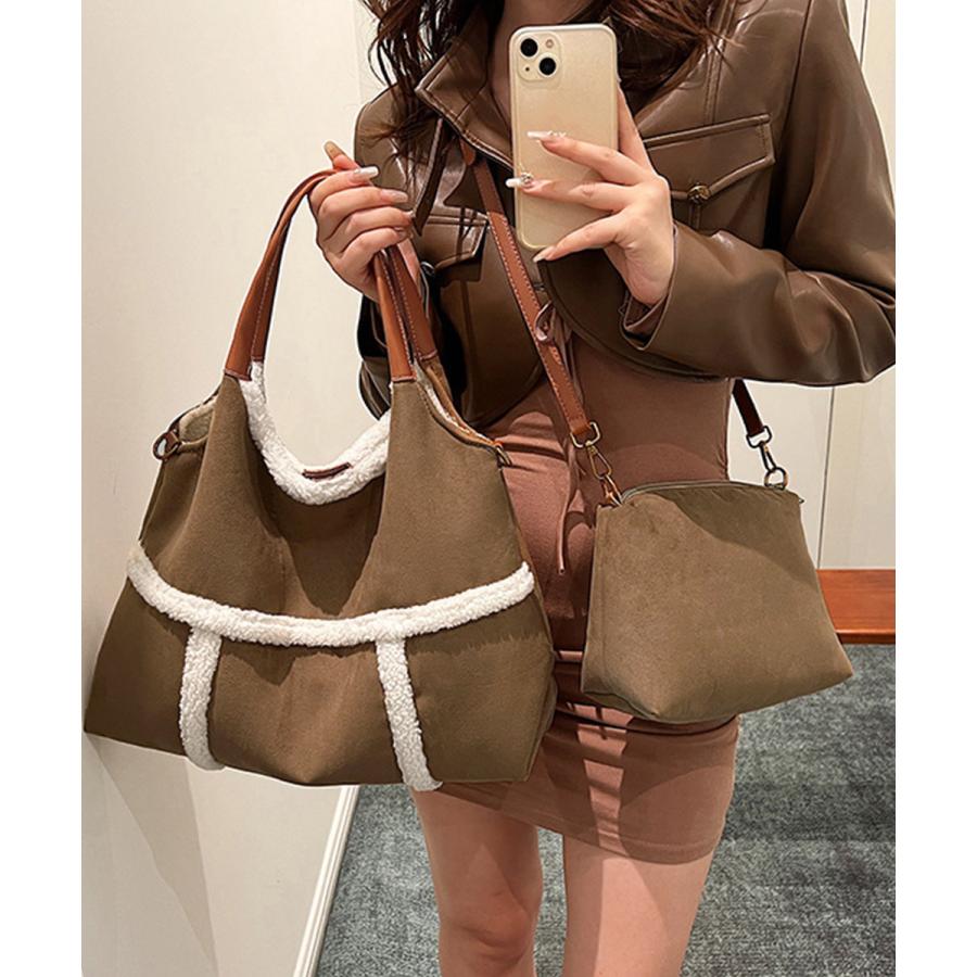 【本日限定 】バッグ トートバッグ スエード調ショルダーバッグ