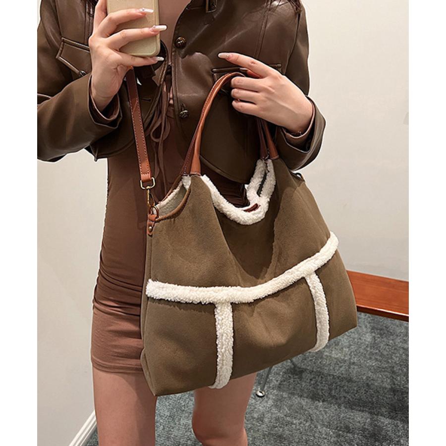 【本日限定 】バッグ トートバッグ スエード調ショルダーバッグ