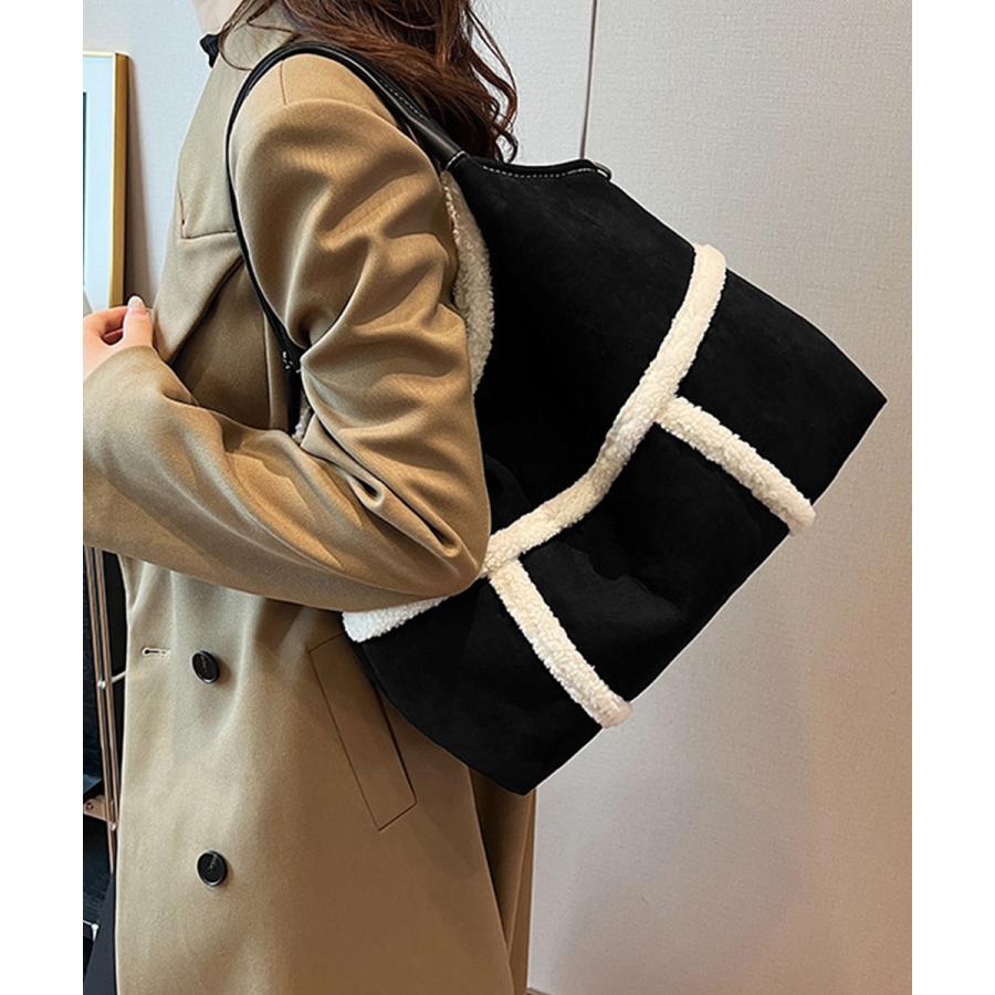 【本日限定 】バッグ トートバッグ スエード調ショルダーバッグ