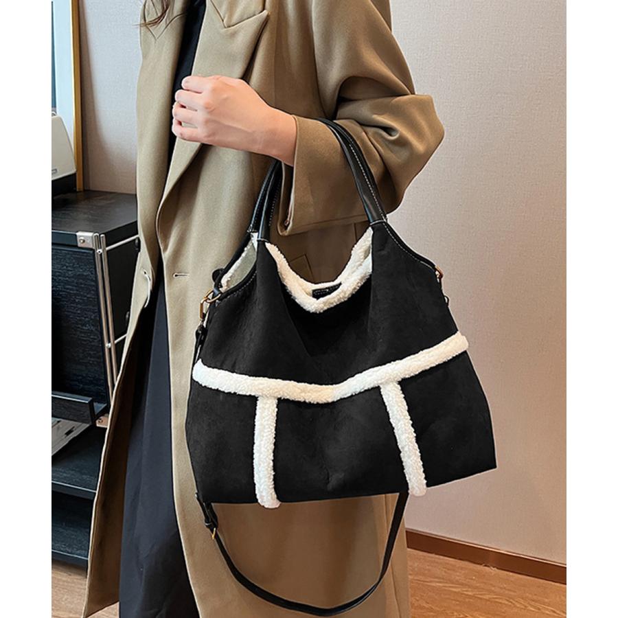 【本日限定 】バッグ トートバッグ スエード調ショルダーバッグ