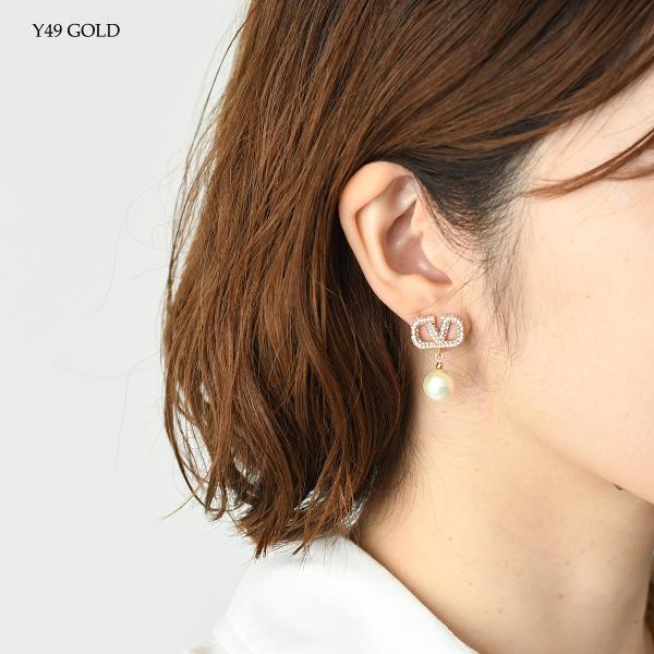 バレンチノ ピアス アクセサリー J0E36 QVS Vロゴ シグネチャー スワロフスキー クリスタル パール レディース ゴールド バレンチノ ピアス アクセサリー J0E36 QVS Vロゴ シグネチャー スワロフスキー クリスタル パール レディース ゴールド