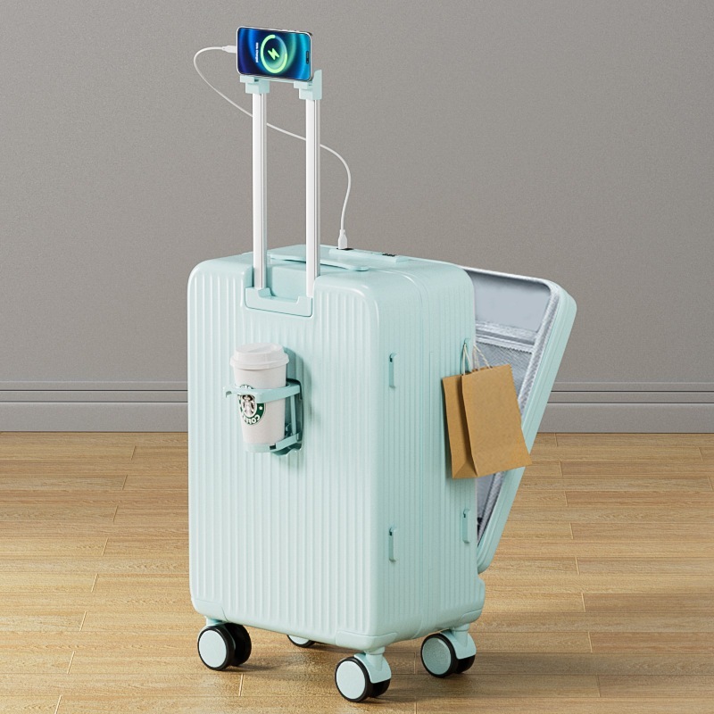 スーツケース 機内持ち込み キャリーケース 多機能カップホルダー付き USB充電可能 TSAロック 大容量 トップレベルの品質 丈夫で長持ちする 短途旅行 出張 軽量 ins人気