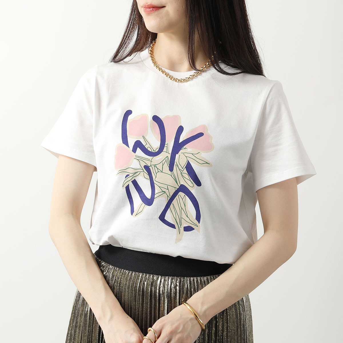 WEEKEND MAX MARA ウィークエンド マックスマーラ 半袖 Tシャツ NERVI ナーヴァイ レディース コットン クルーネック プリント カラー3色