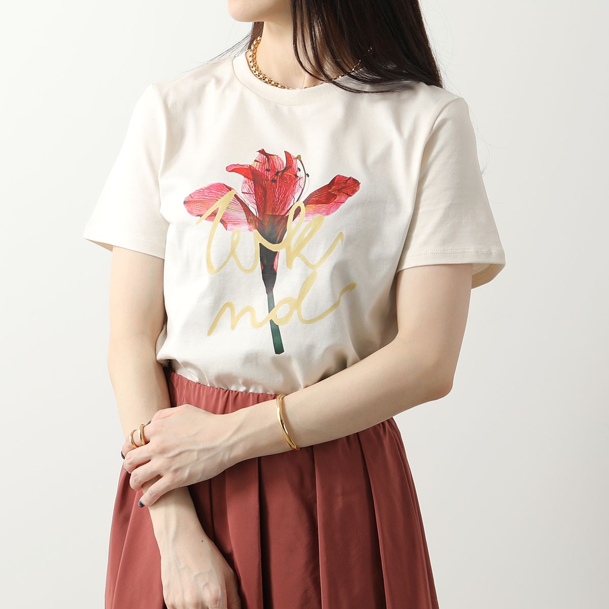 WEEKEND MAX MARA ウィークエンド マックスマーラ 半袖 Tシャツ NERVI ナーヴァイ レディース コットン クルーネック プリント カラー3色