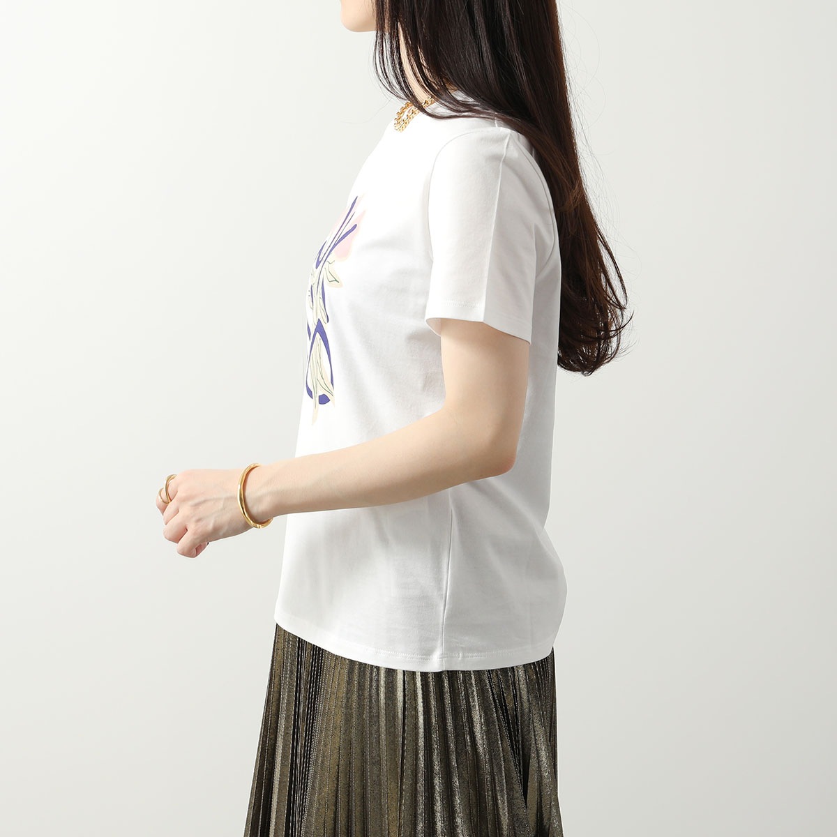 WEEKEND MAX MARA ウィークエンド マックスマーラ 半袖 Tシャツ NERVI ナーヴァイ レディース コットン クルーネック プリント カラー3色