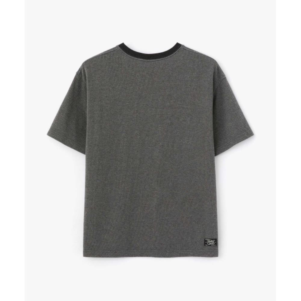 WMC Waffle Texture Henley Neck Short Sleeve T-Shirt CHAR WMC Waffle Texture Henley Neck Short Sleeve T-Shirt CHAR