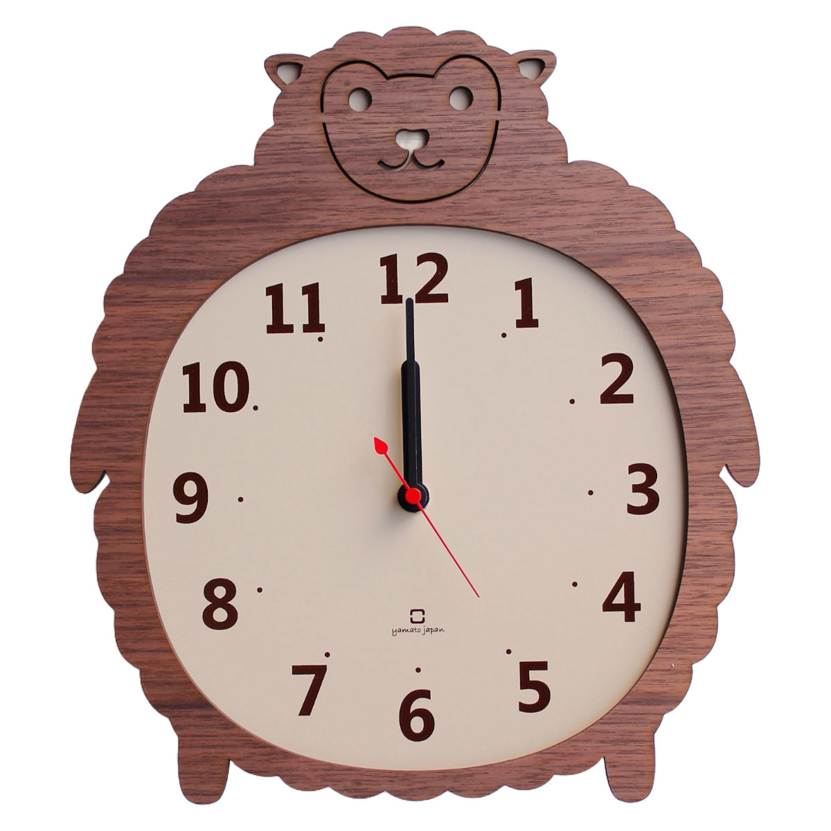 掛け時計 木製 ヤマト工芸 yamato Clock Zoo ヒツジ 壁掛け時計 かけ時計 時計 とけい クロック 雑貨 ウォールクロック 日本製 掛時計 アニマル 動物 木 ナチュラル 壁